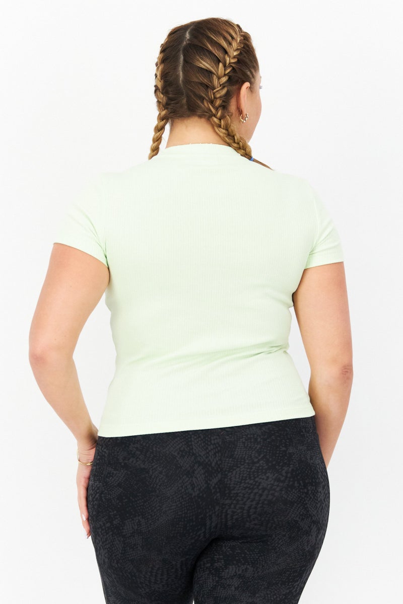 PUMA Women Sportswear Fit Short Sleeves Training Top, Mint Green - Image 2